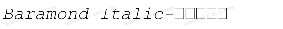 Baramond Italic字体转换